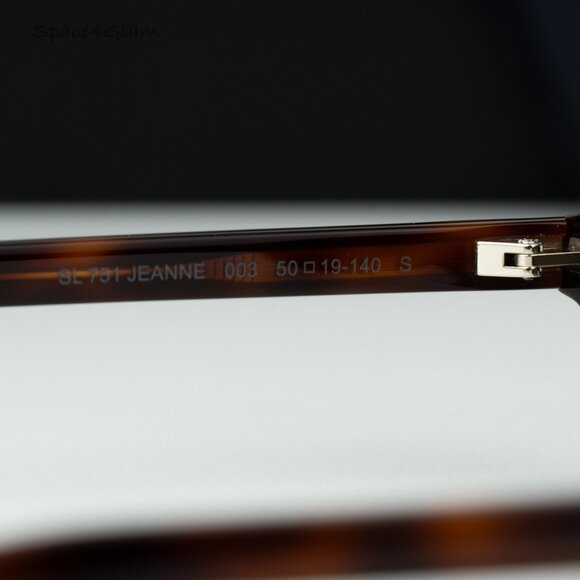 BRAND NEW Saint Laurent SL751 JEANNE 003 Dark Havana Grey Oval Unisex Sunglasses - Picture 6 of 13